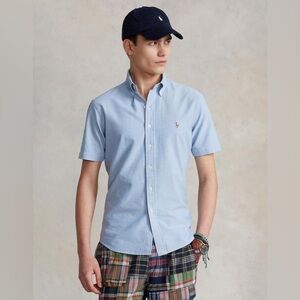 NEW Ralph Lauren Oxford Chambray Short Sleeve Classic fit Shirt